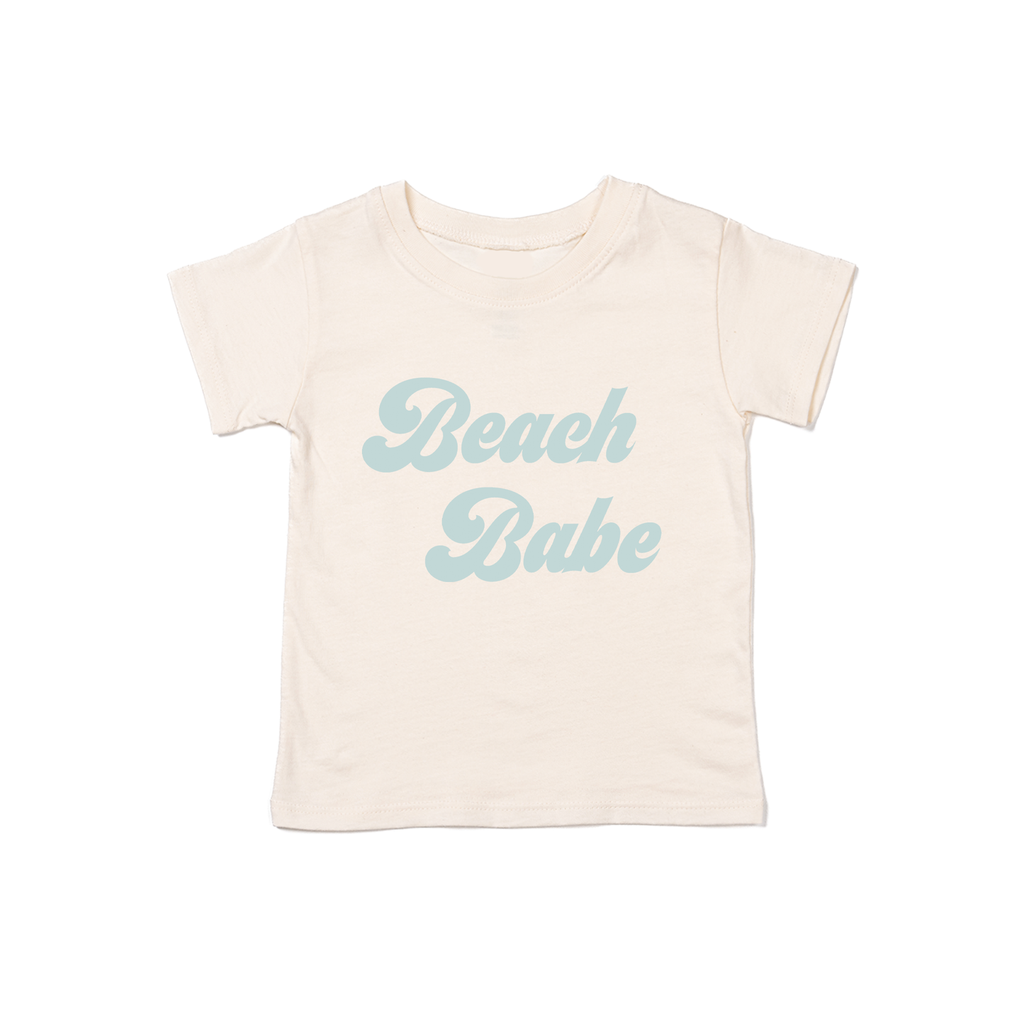 Beach Babe (Retro, Sky) - Kids Tee (Natural)