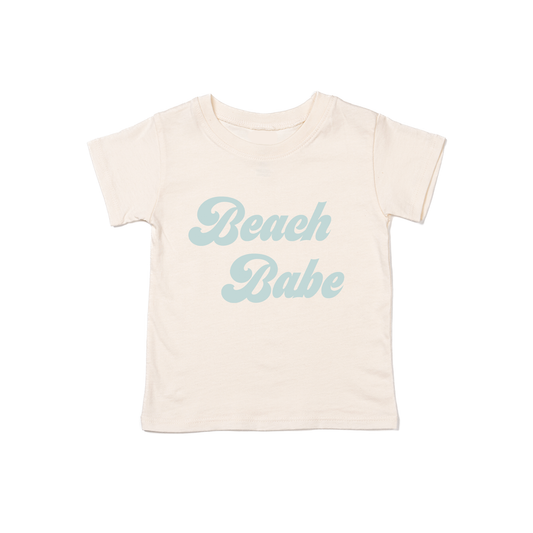 Beach Babe (Retro, Sky) - Kids Tee (Natural)