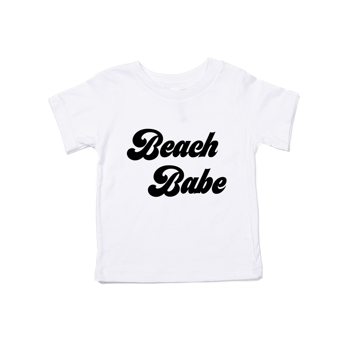 Beach Babe (Retro, Black) - Kids Tee (White)