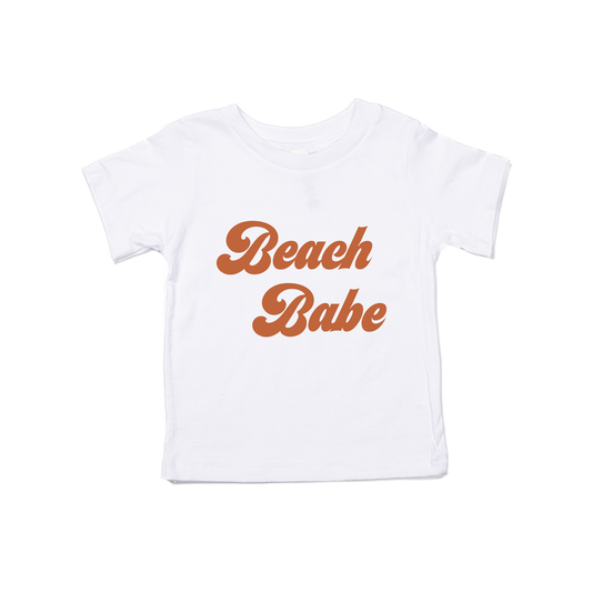 Beach Babe (Retro, Rust) - Kids Tee (White)