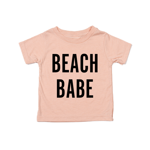 BEACH BABE (Black) - Kids Tee (Peach)