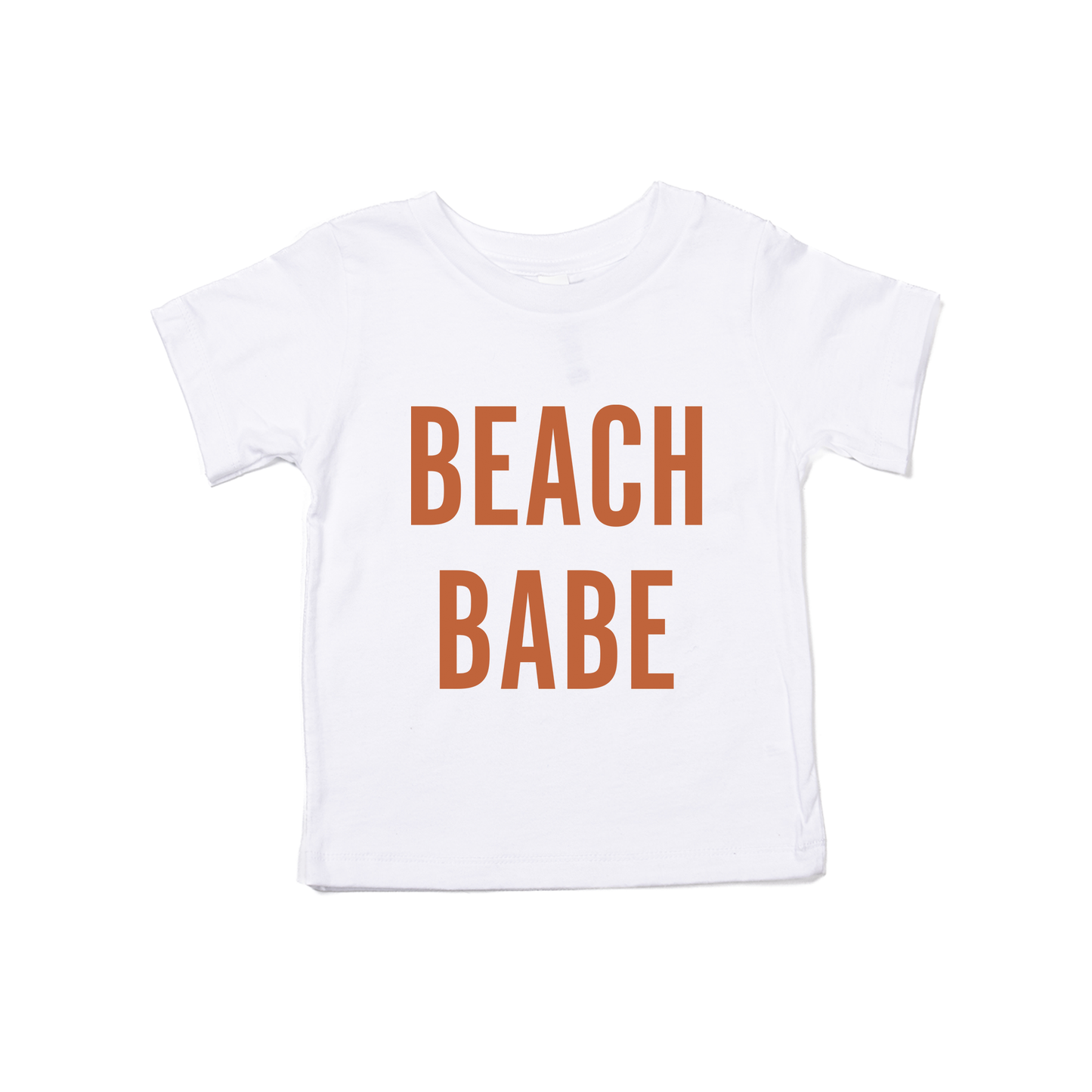 BEACH BABE (Rust) - Kids Tee (White)