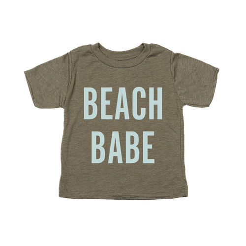 BEACH BABE (Sky) - Kids Tee (Olive)