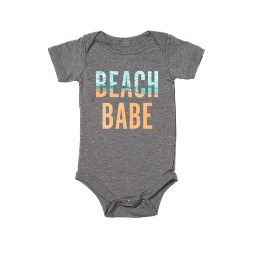 Beach Babe Wave - Bodysuit (Gray, Short Sleeve)