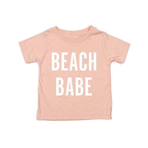 BEACH BABE (White) - Kids Tee (Peach)