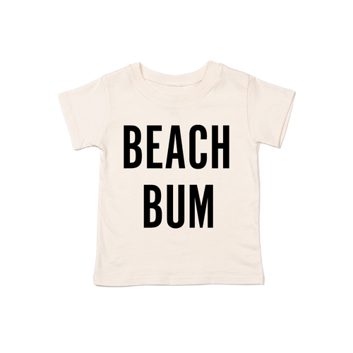 BEACH BUM (Black) - Kids Tee (Natural)