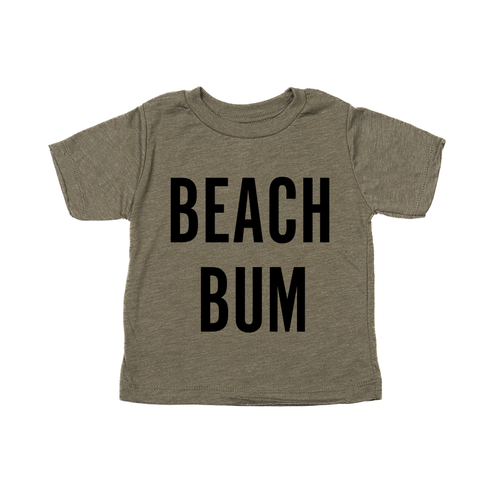 BEACH BUM (Black) - Kids Tee (Olive)