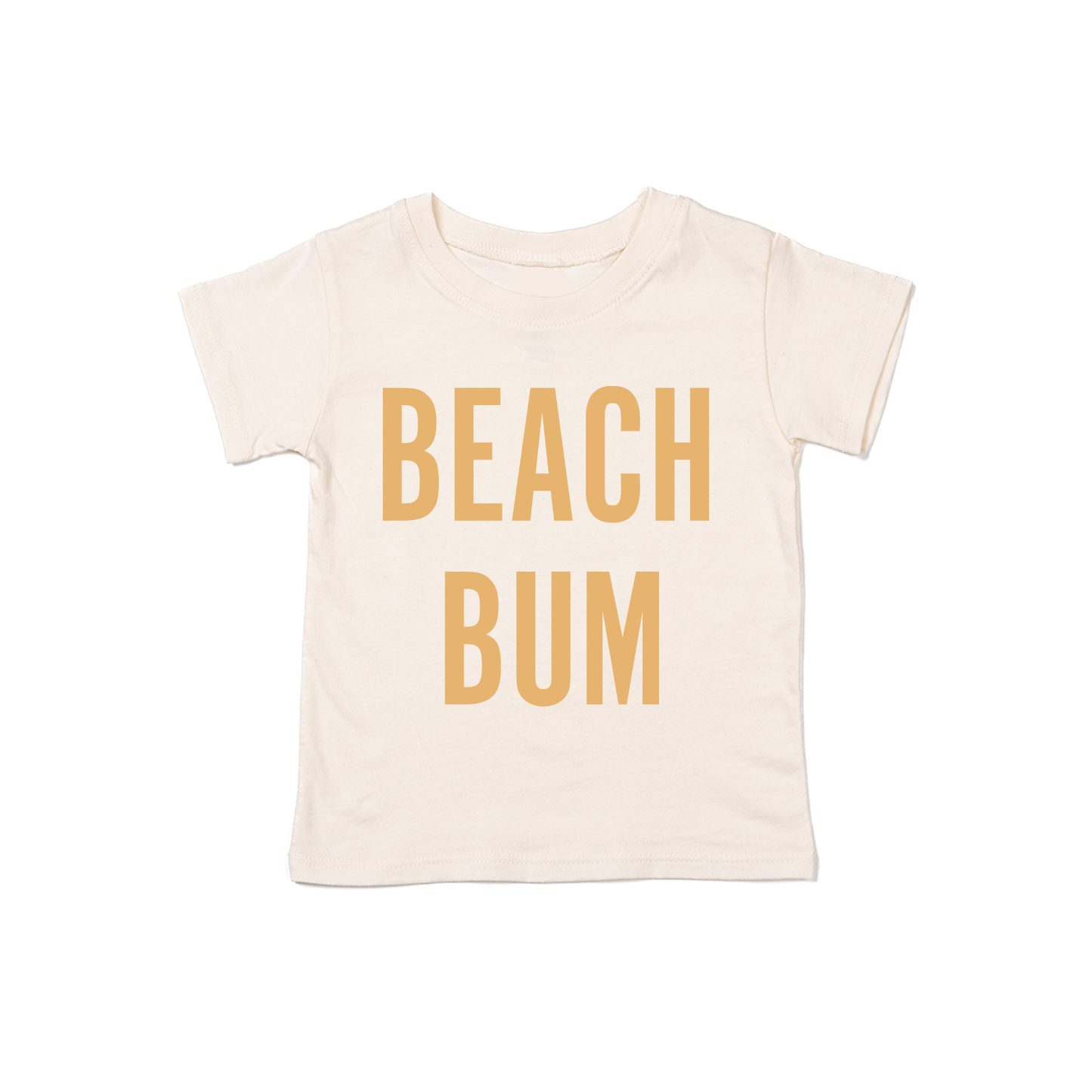 BEACH BUM (Mustard) - Kids Tee (Natural)