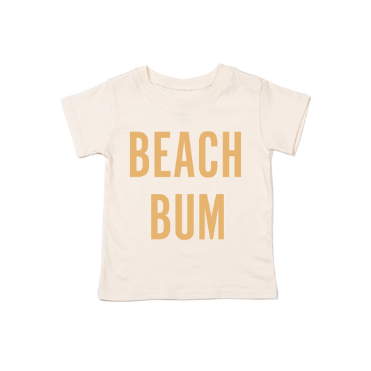 BEACH BUM (Mustard) - Kids Tee (Natural)