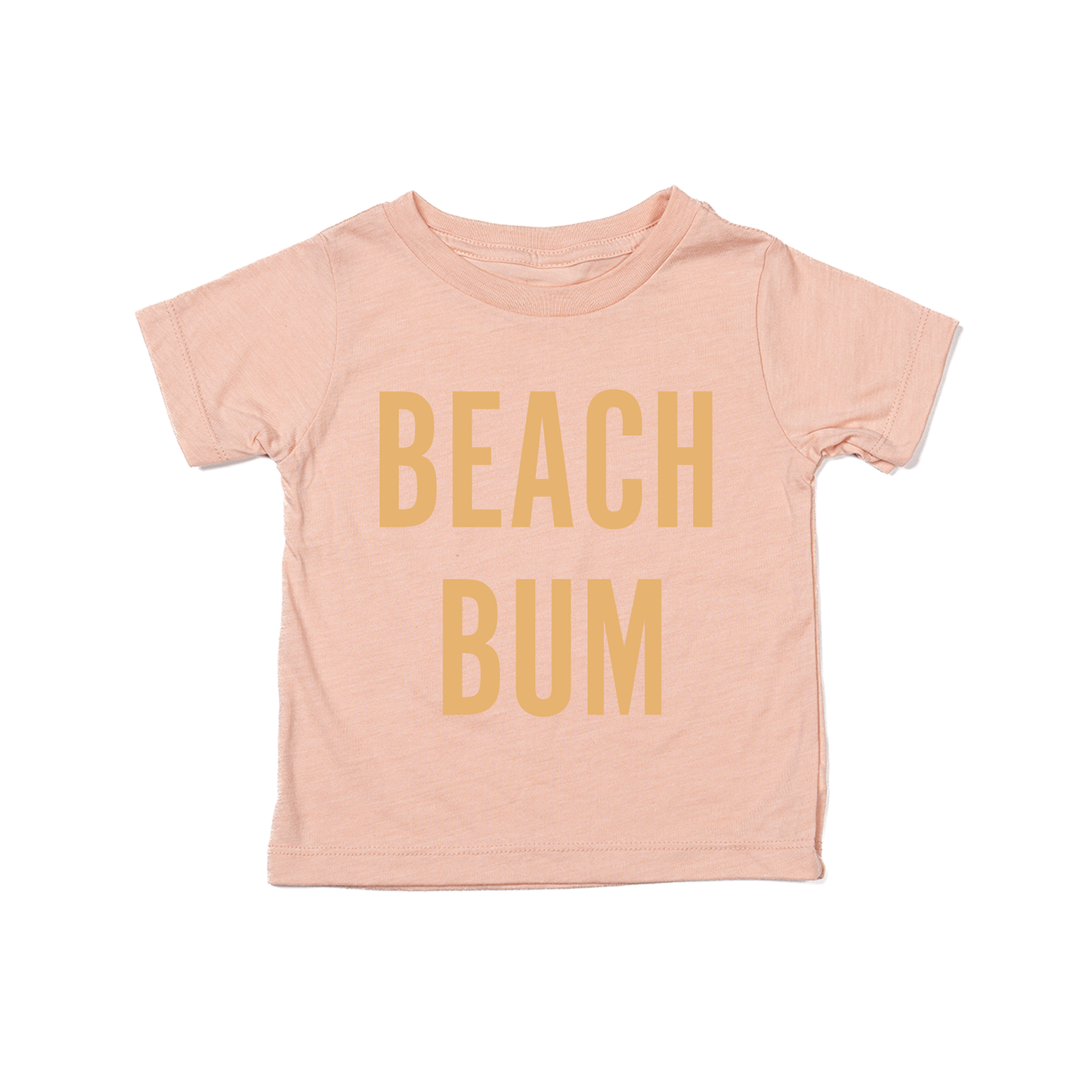 BEACH BUM (Mustard) - Kids Tee (Peach)