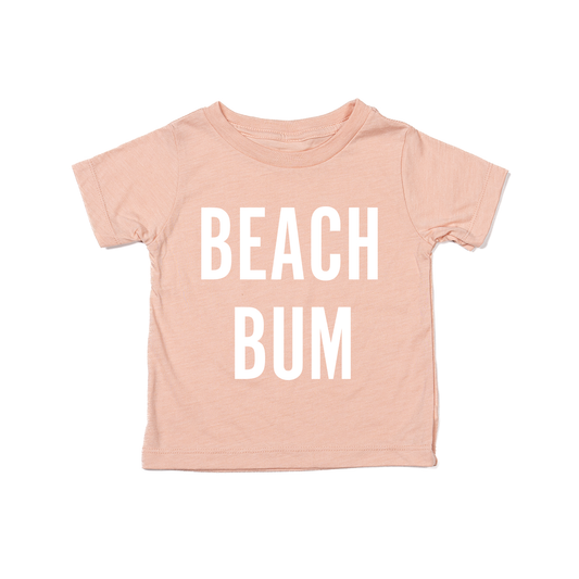 BEACH BUM (White) - Kids Tee (Peach)