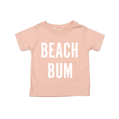 BEACH BUM (White) - Kids Tee (Peach)