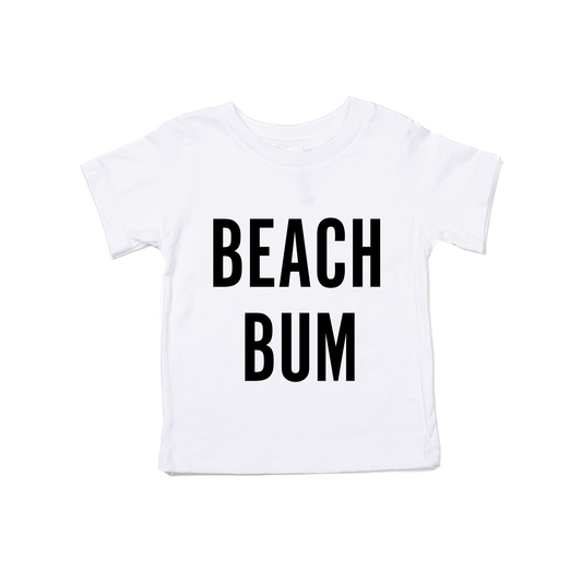 BEACH BUM (Black) - Kids Tee (White)