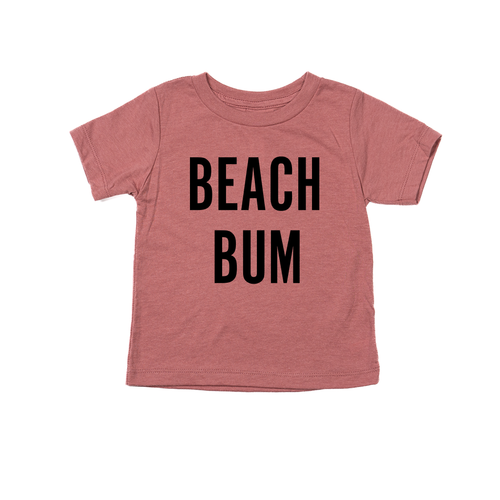 BEACH BUM (Black) - Kids Tee (Mauve)