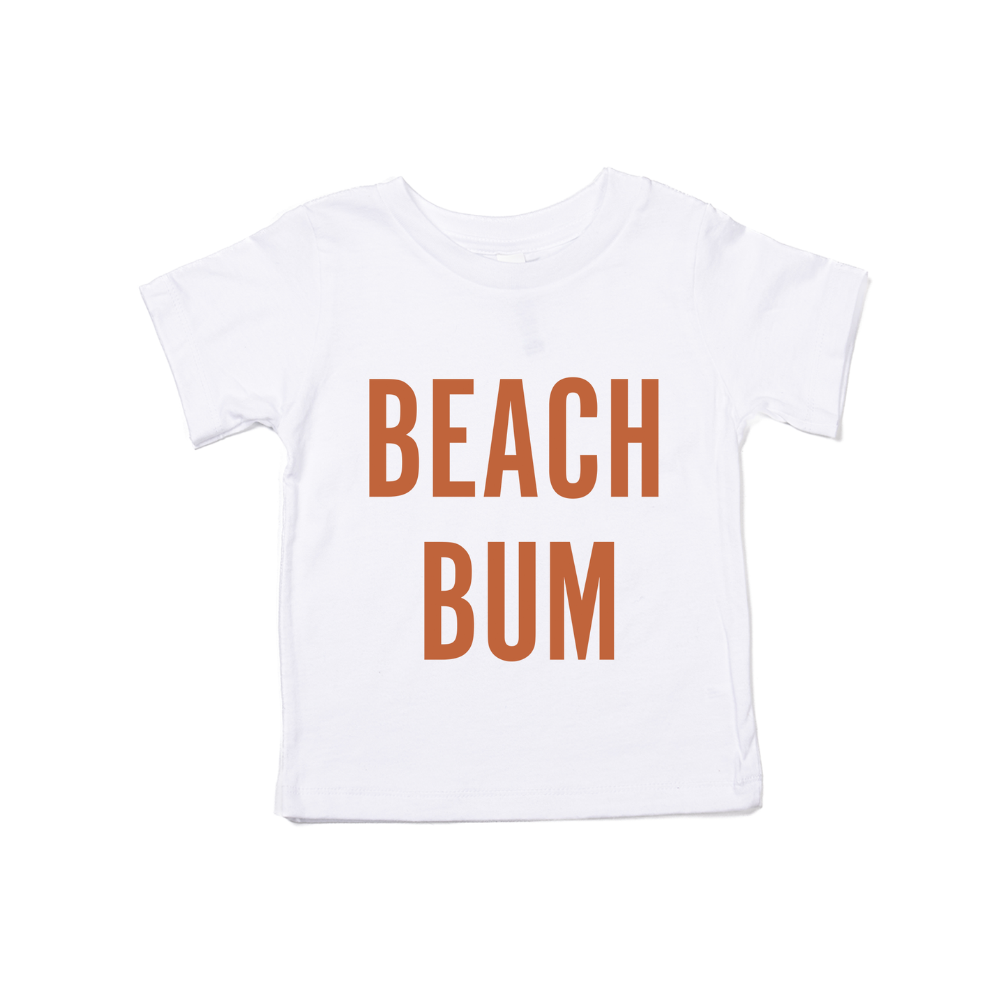 BEACH BUM (Rust) - Kids Tee (White)