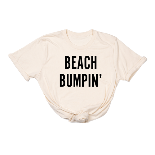 Beach Bumpin' (Black) - Tee (Natural)