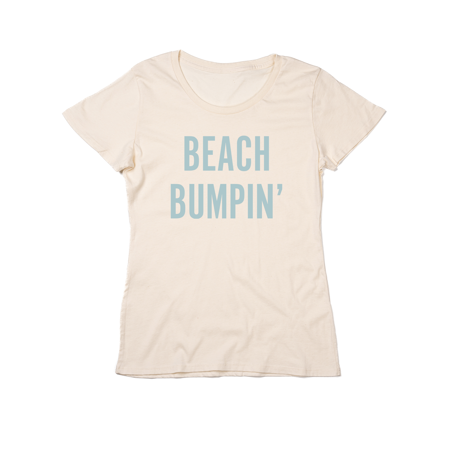 Beach Bumpin' (Sky) - Women's Fitted Tee (Natural)