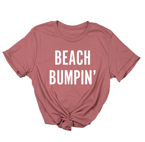 Beach Bumpin' (White) - Tee (Mauve)