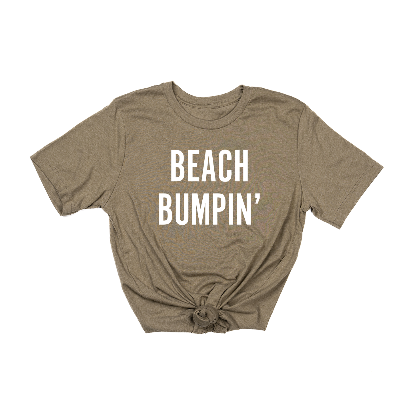Beach Bumpin' (White) - Tee (Olive)