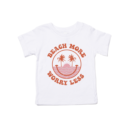 Beach More Worry Less - Kids Tee (White)