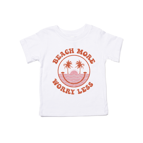 Beach More Worry Less - Kids Tee (White)