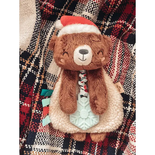 Holiday Bear Lovey Plush + Teether Toy