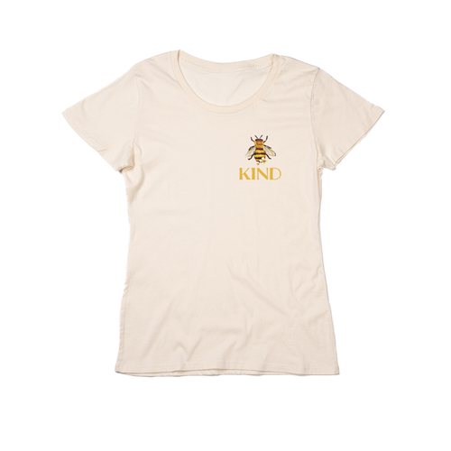 Bee Kind (Pocket) - Women's Fitted Tee (Natural)