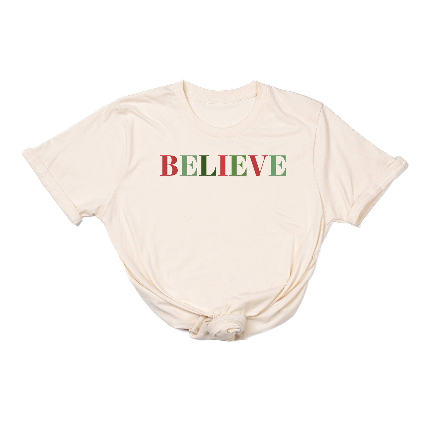 BELIEVE (Multi Color) - Tee (Natural)
