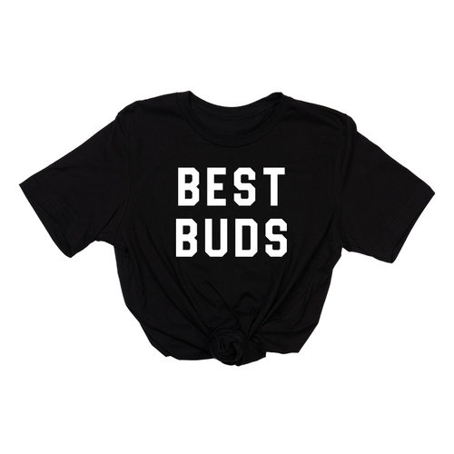 Best Buds (Across Front, White) - Tee (Black)
