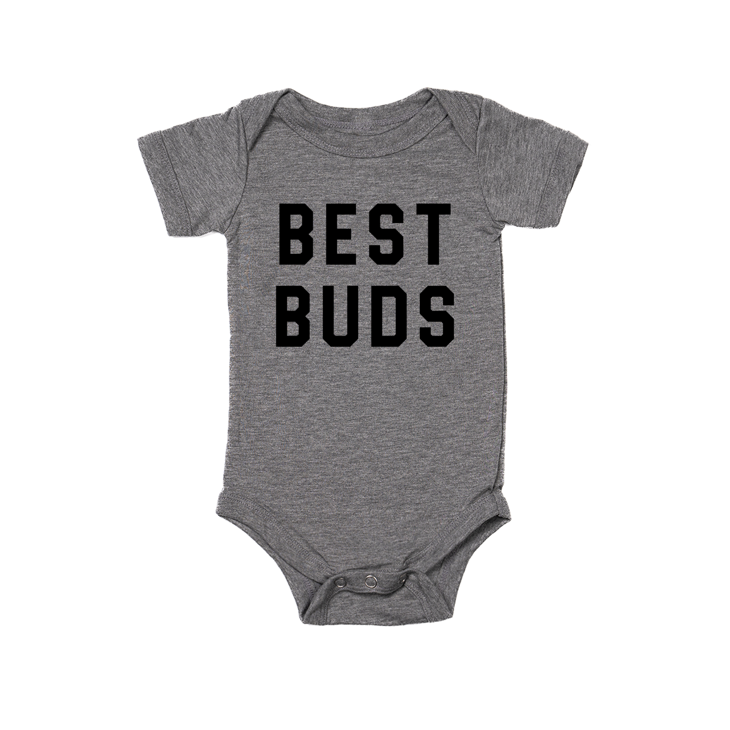 Best Buds (Black) - Bodysuit (Gray, Short Sleeve)