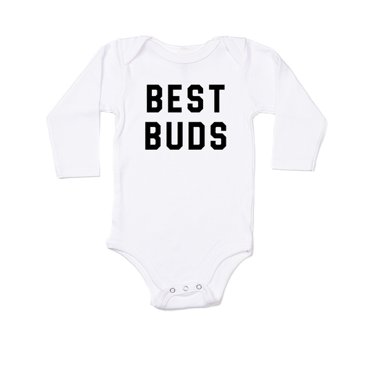 Best Buds (Black) - Bodysuit (White, Long Sleeve)