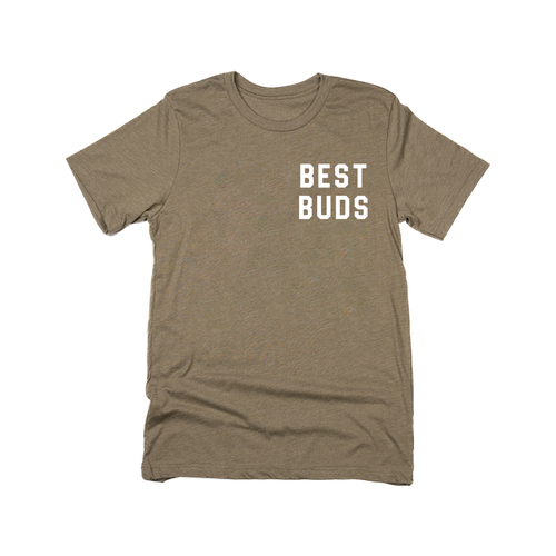 Best Buds (Pocket, White) - Tee (Olive)