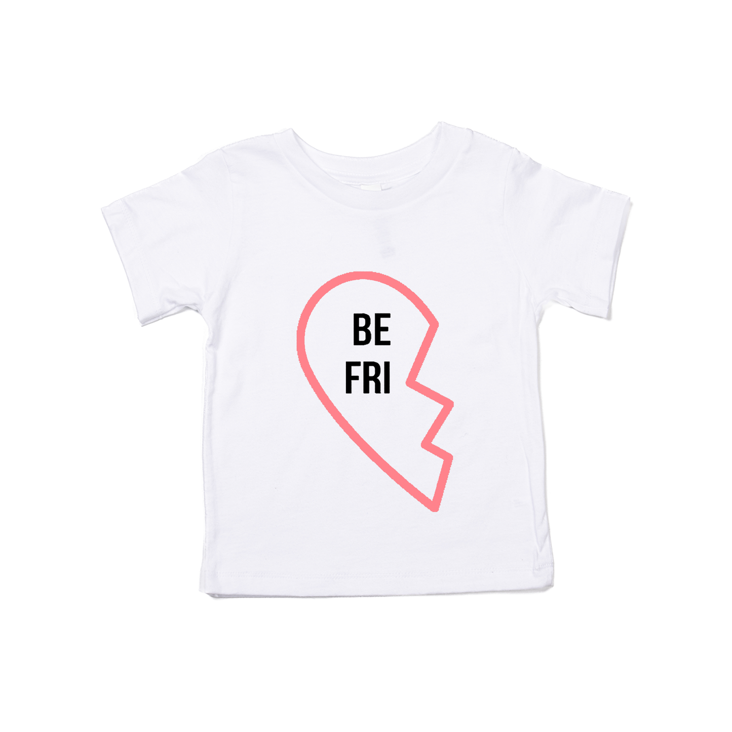 Best Friends (Left Side of Heart) - Kids Tee (White)