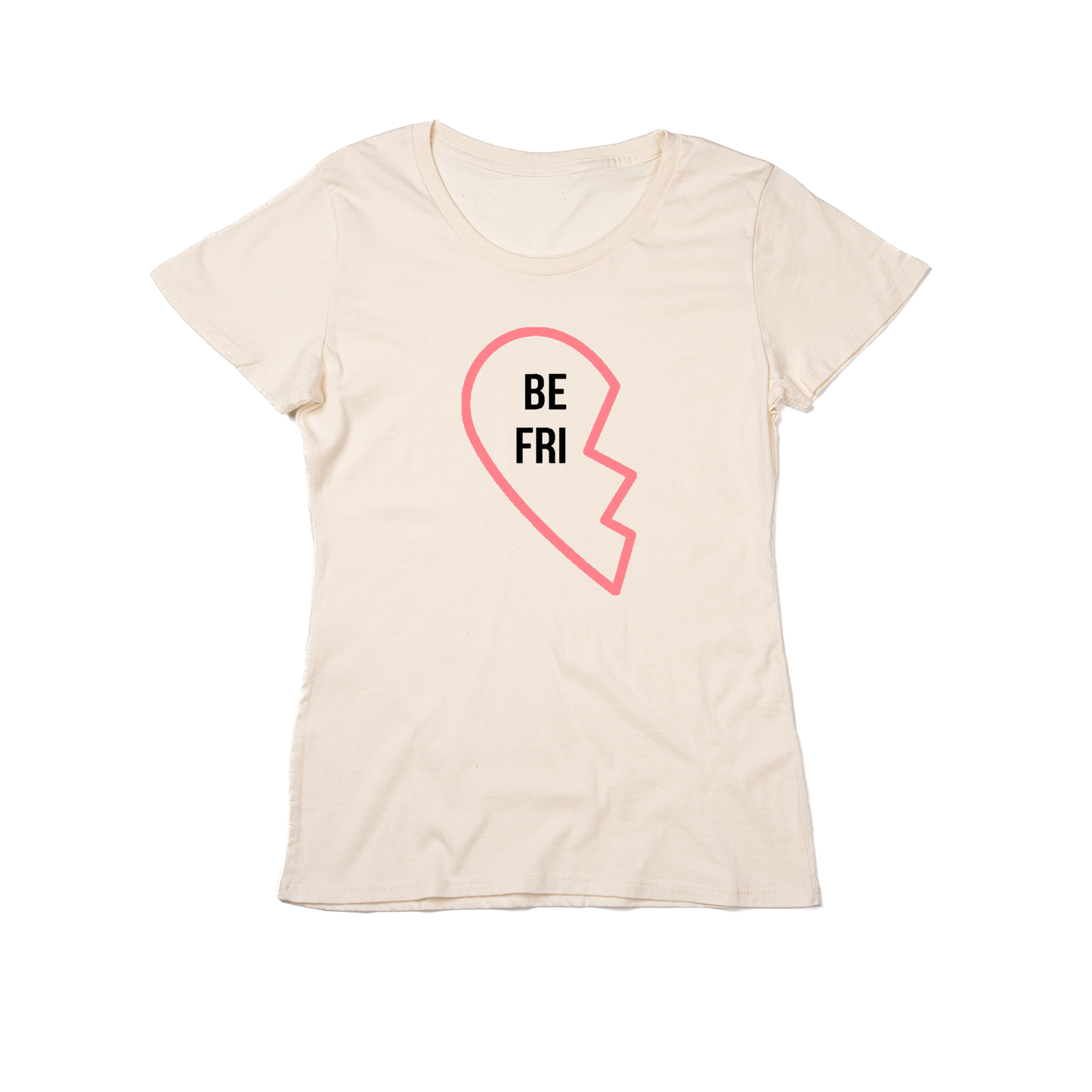 Best Friends (Left Side of Heart) - Women's Fitted Tee (Natural)