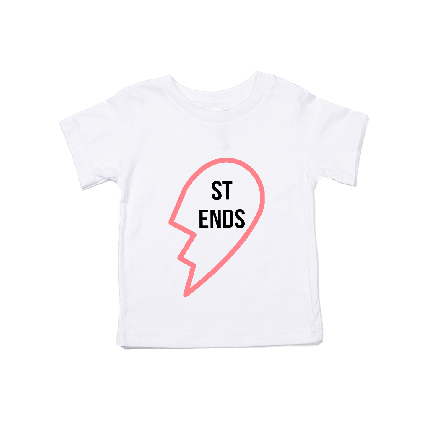 Best Friends (Right Side of Heart) - Kids Tee (White)