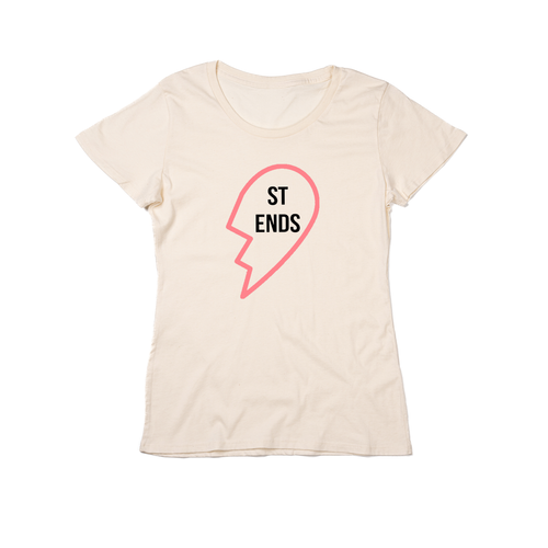 Best Friends (Right Side of Heart) - Women's Fitted Tee (Natural)