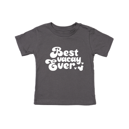 Best Vacay Ever (White) - Kids Tee (Ash)