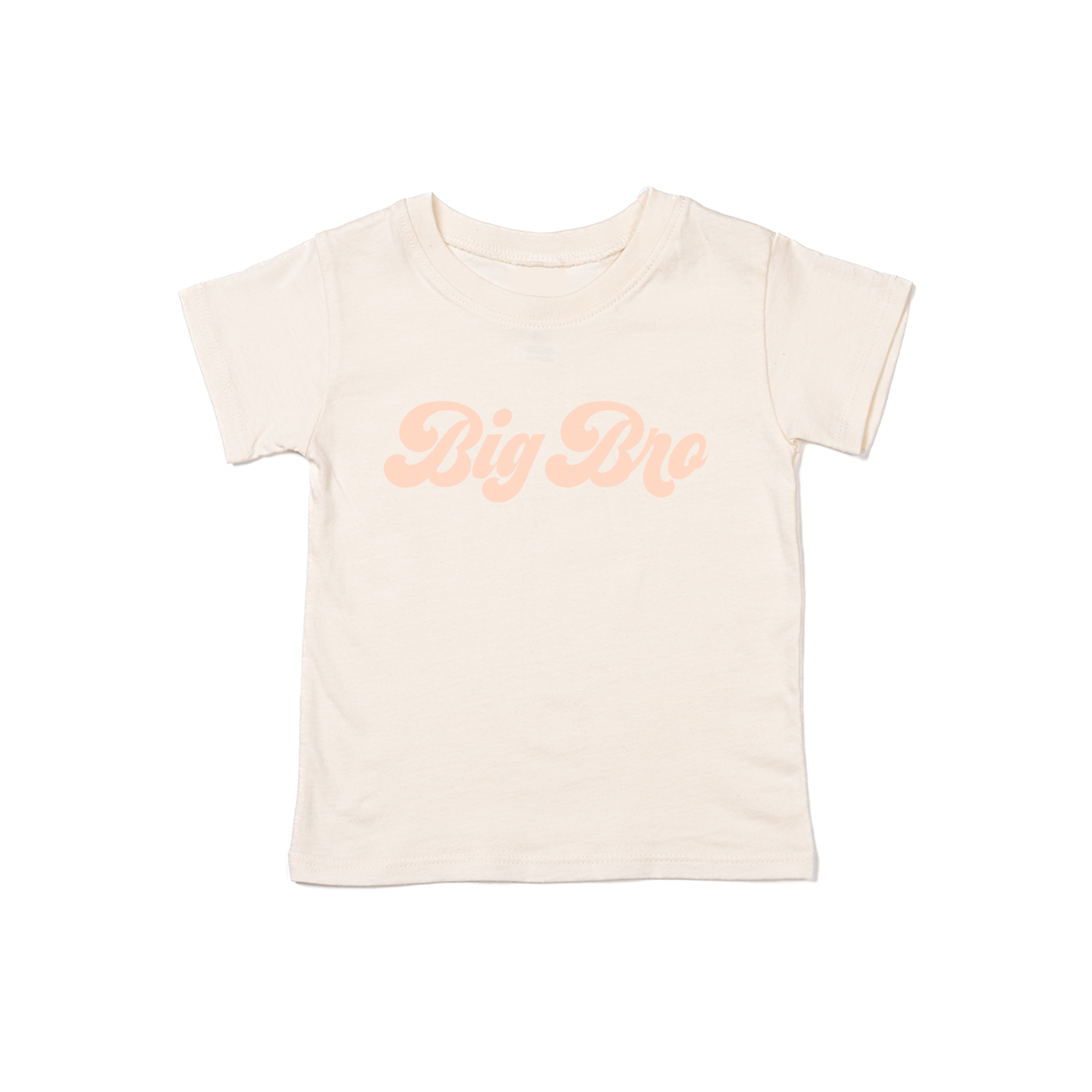 Big Bro (Retro, Peach) - Kids Tee (Natural)