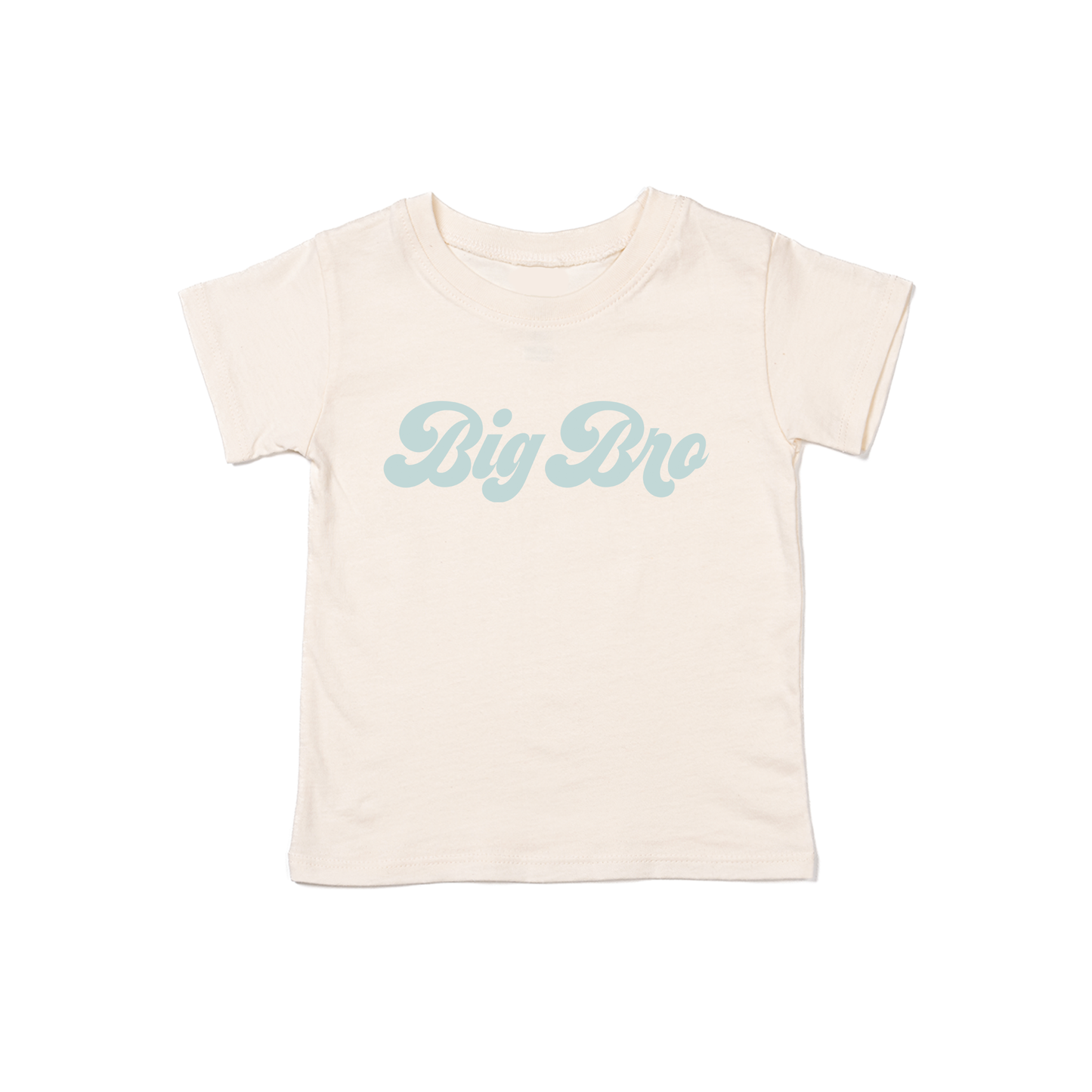 Big Bro (Retro, Sky) - Kids Tee (Natural)