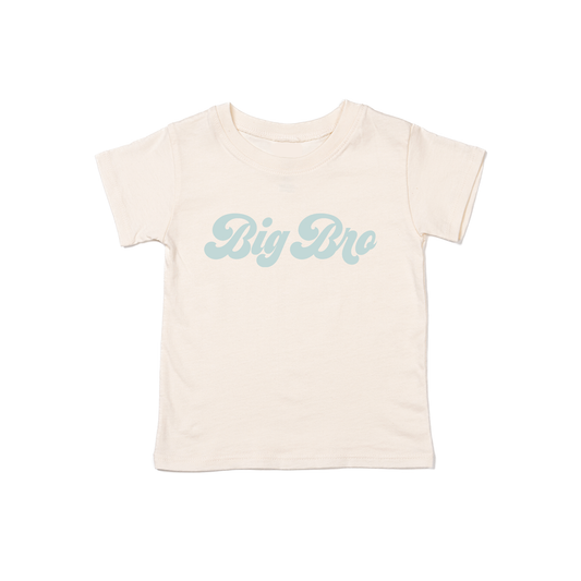 Big Bro (Retro, Sky) - Kids Tee (Natural)