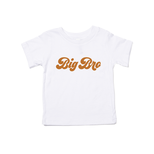 Big Bro (Retro, Camel) - Kids Tee (White)