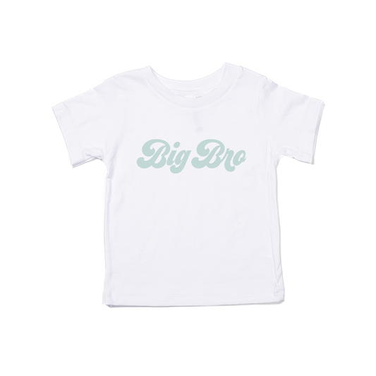 Big Bro (Retro, Sky) - Kids Tee (White)