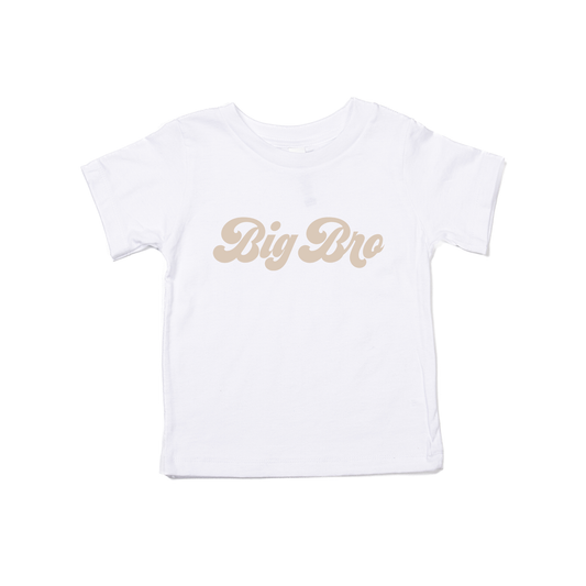 Big Bro (Retro, Stone) - Kids Tee (White)