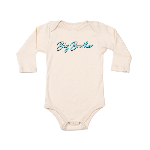 Big Brother (90's Inspired, Blue) - Bodysuit (Natural, Long Sleeve)