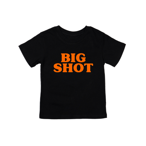 BIG SHOT (Orange) - Kids Tee (Black)