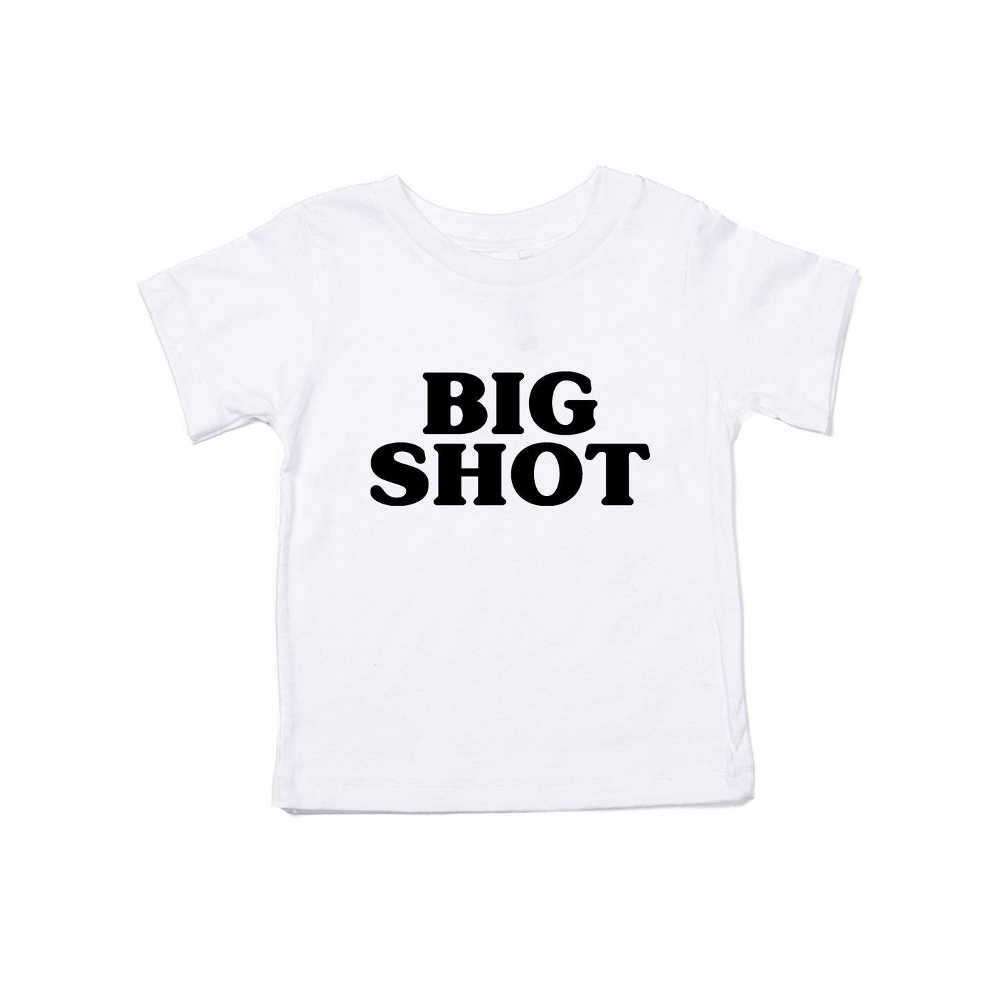 BIG SHOT (Black) - Kids Tee (White)