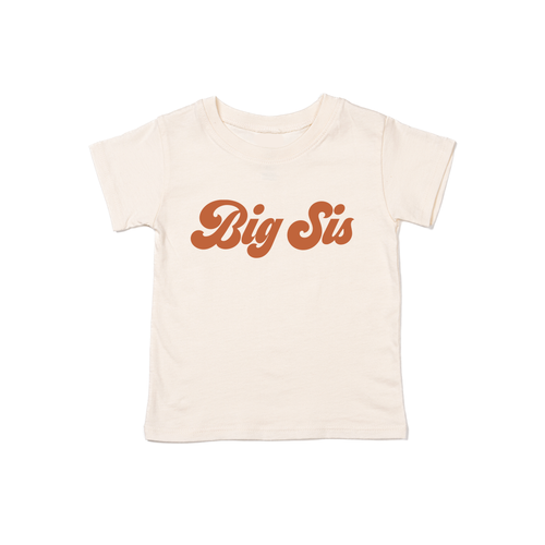 Big Sis (Retro, Rust) - Kids Tee (Natural)