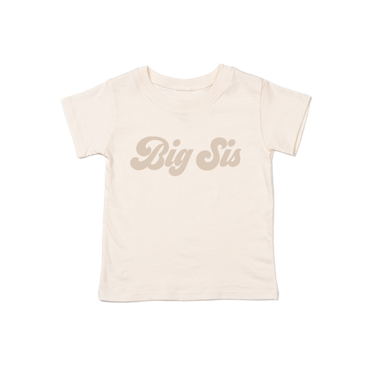 Big Sis (Retro, Stone) - Kids Tee (Natural)