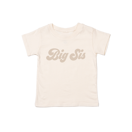 Big Sis (Retro, Stone) - Kids Tee (Natural)