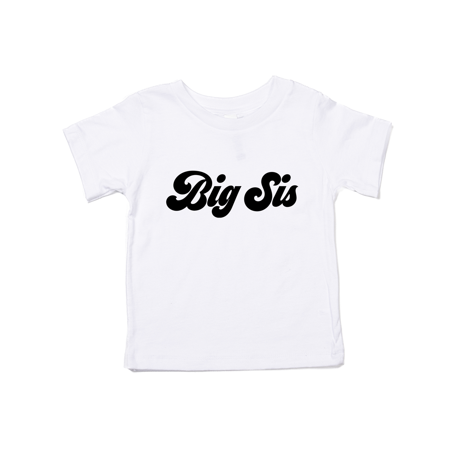 Big Sis (Retro, Black) - Kids Tee (White)